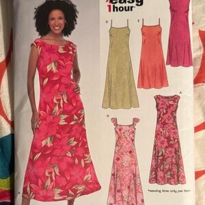 Floral Pink Maxi Dress Patterns